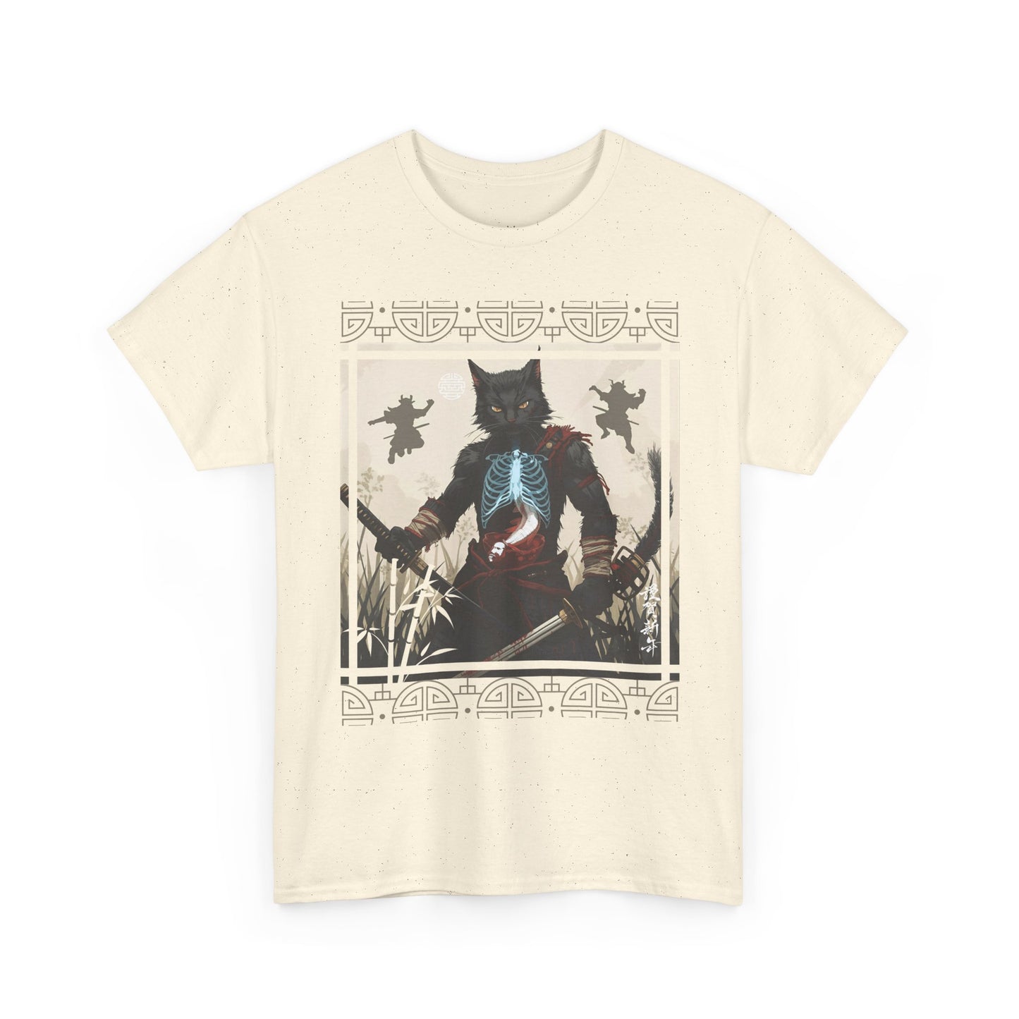 Warrior Spirit T-Shirt – Feline Samurai Art