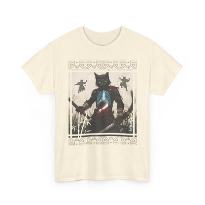 Warrior Spirit T-Shirt – Feline Samurai Art