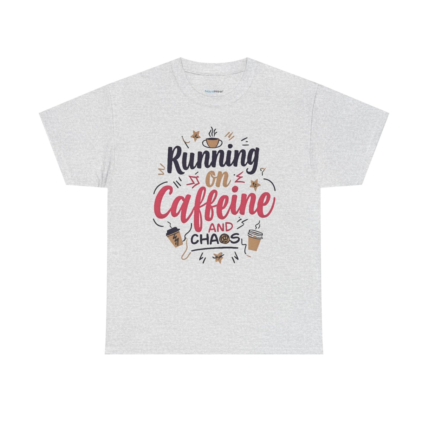 Caffeine & Chaos Tee, Coffee Lover Gift, Unisex Cotton T-Shirt, Funny Quote Shirt, Casual Wear, Birthday Gift, Unique Design