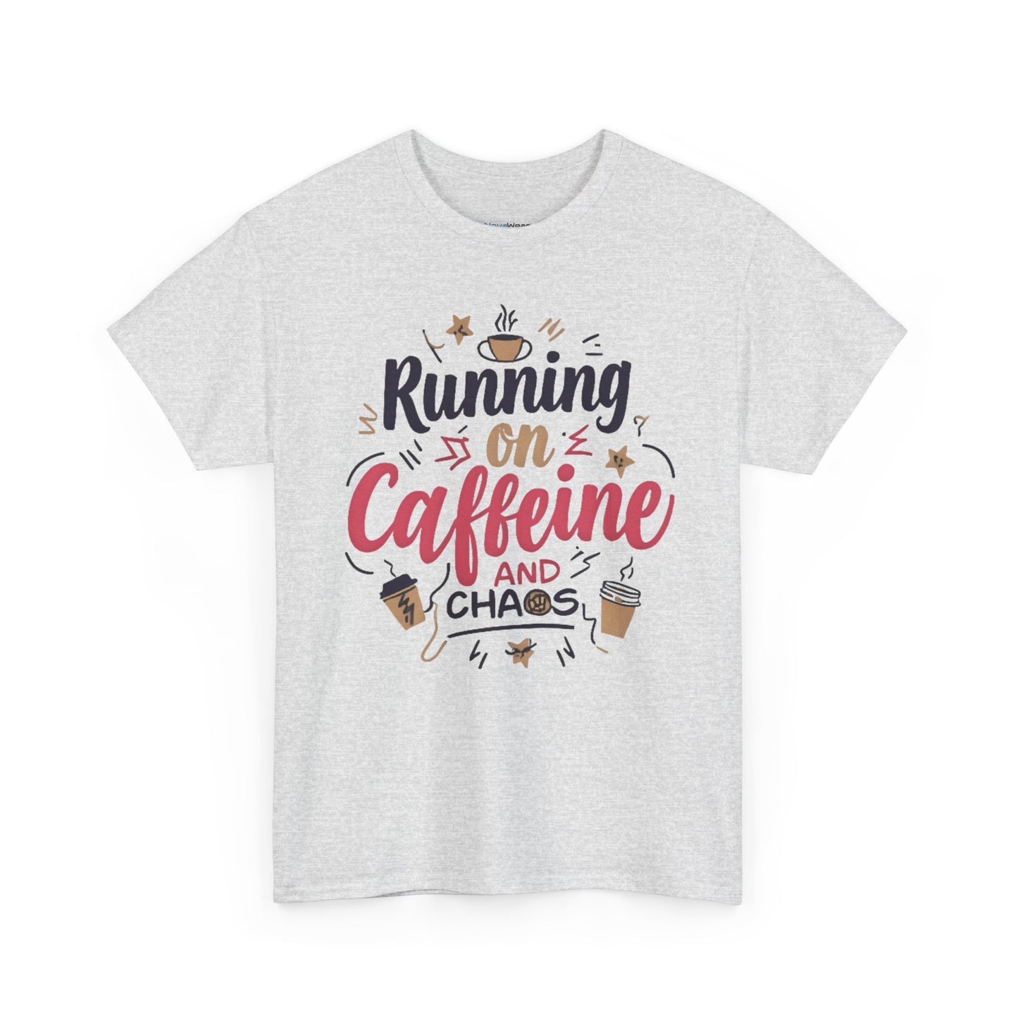 Caffeine & Chaos Tee, Coffee Lover Gift, Unisex Cotton T-Shirt, Funny Quote Shirt, Casual Wear, Birthday Gift, Unique Design