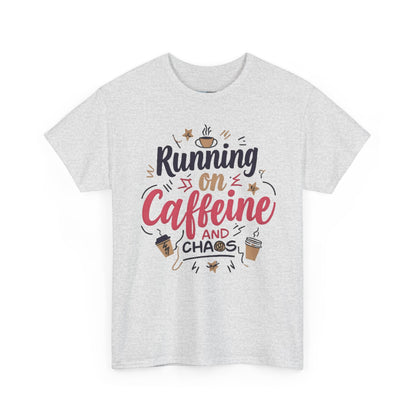 Caffeine & Chaos Tee, Coffee Lover Gift, Unisex Cotton T-Shirt, Funny Quote Shirt, Casual Wear, Birthday Gift, Unique Design