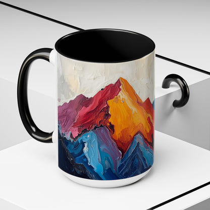 Vibrant Peaks | Modern Abstract Mug