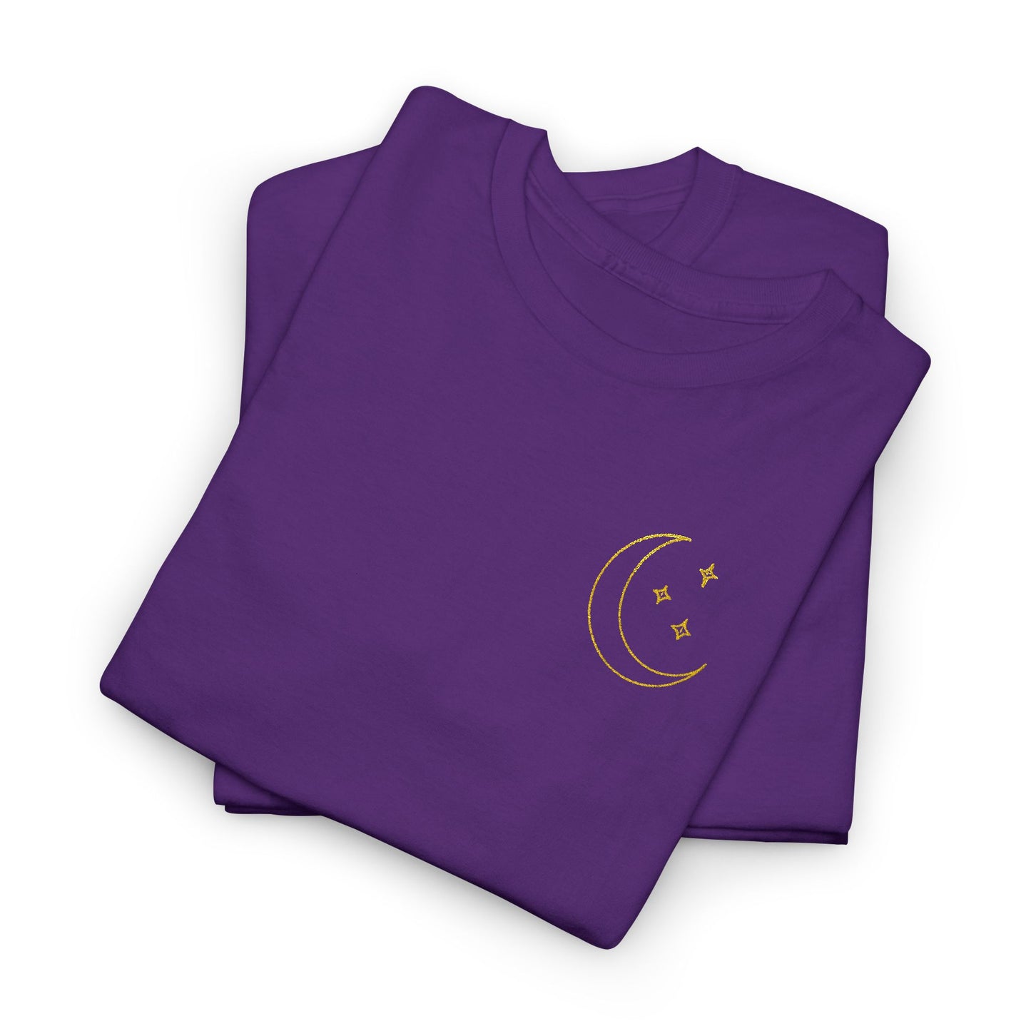 Crescent Dreams Embroidered T-Shirt – Minimal Lunar