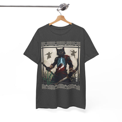 Warrior Spirit T-Shirt – Feline Samurai Art