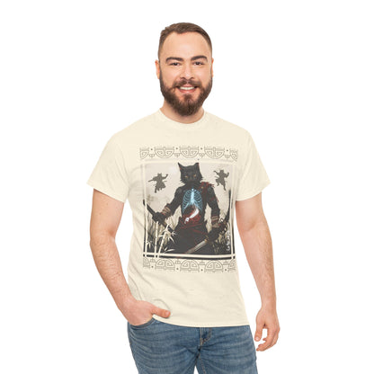 Warrior Spirit T-Shirt – Feline Samurai Art