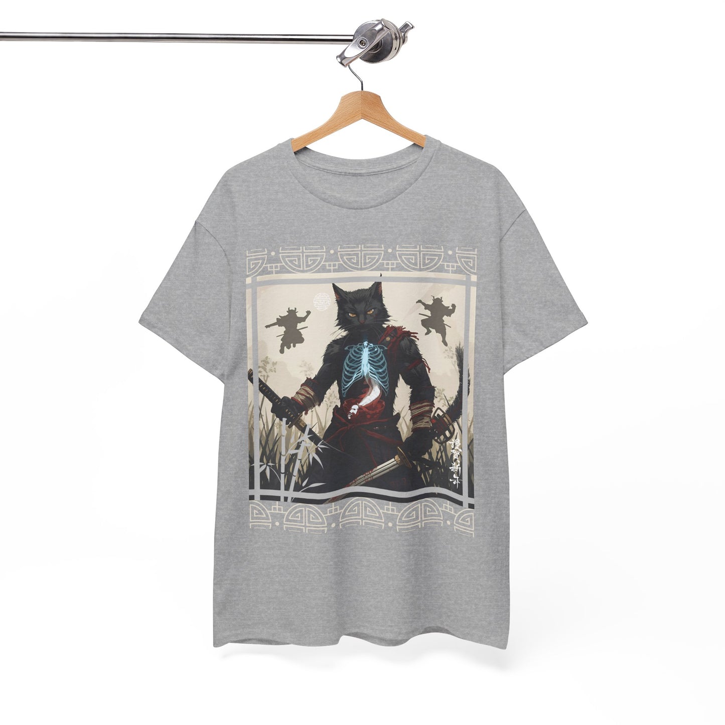 Warrior Spirit T-Shirt – Feline Samurai Art