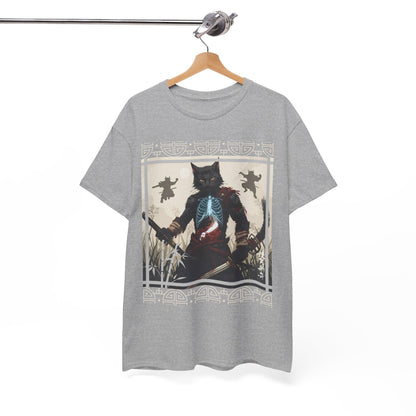 Warrior Spirit T-Shirt – Feline Samurai Art