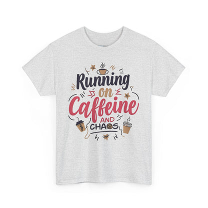 Caffeine & Chaos Tee, Coffee Lover Gift, Unisex Cotton T-Shirt, Funny Quote Shirt, Casual Wear, Birthday Gift, Unique Design