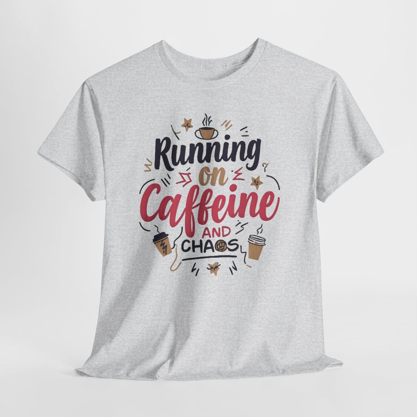 Caffeine & Chaos Tee, Coffee Lover Gift, Unisex Cotton T-Shirt, Funny Quote Shirt, Casual Wear, Birthday Gift, Unique Design