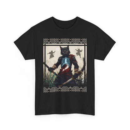 Warrior Spirit T-Shirt – Feline Samurai Art