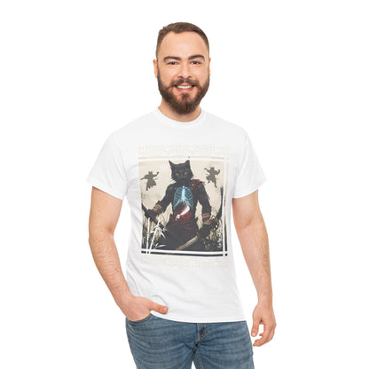 Warrior Spirit T-Shirt – Feline Samurai Art