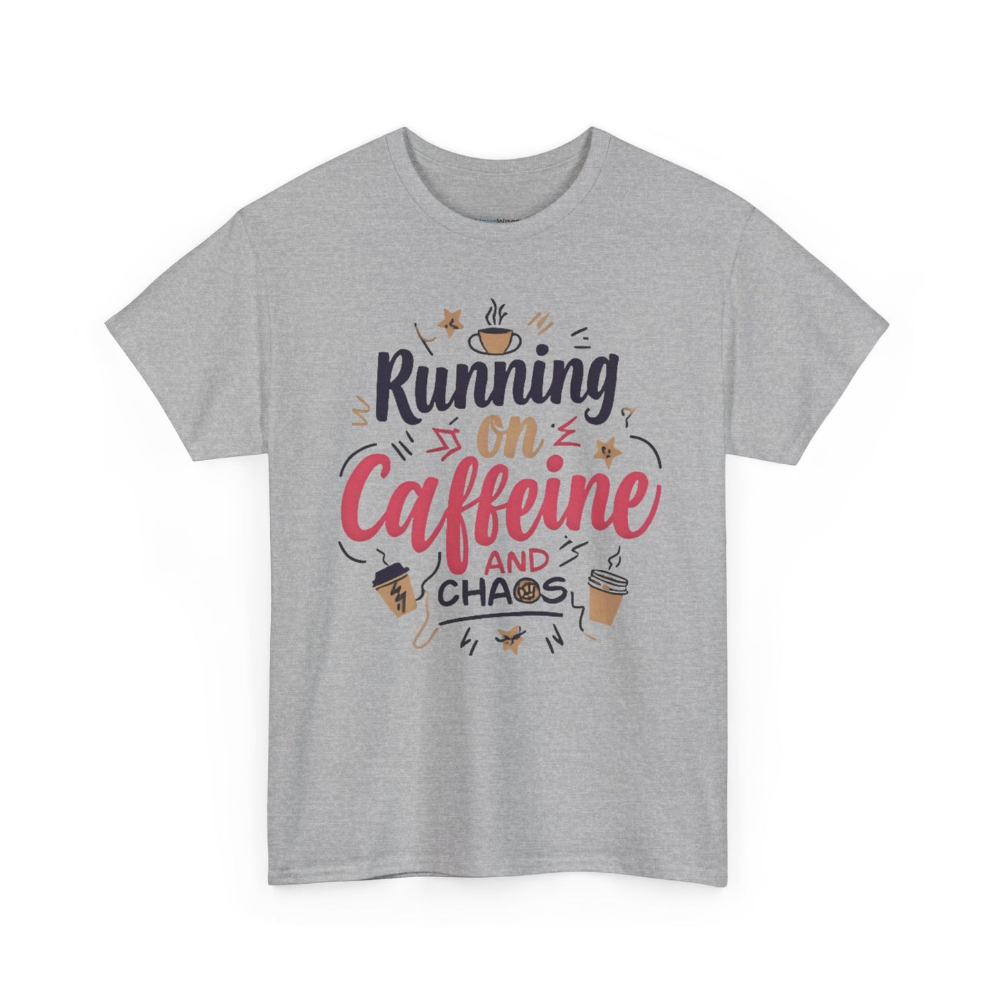Caffeine & Chaos Tee, Coffee Lover Gift, Unisex Cotton T-Shirt, Funny Quote Shirt, Casual Wear, Birthday Gift, Unique Design