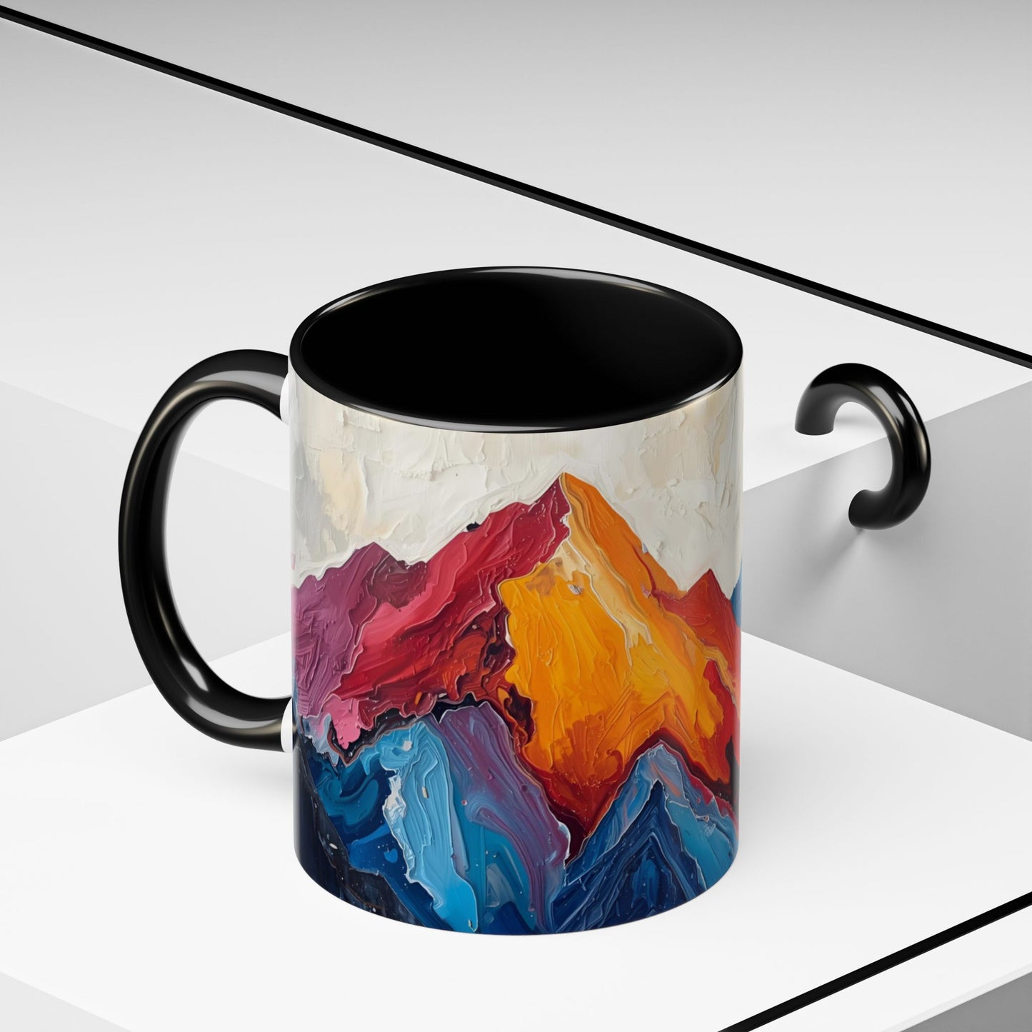 Vibrant Peaks | Modern Abstract Mug