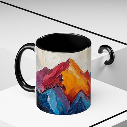 Vibrant Peaks | Modern Abstract Mug