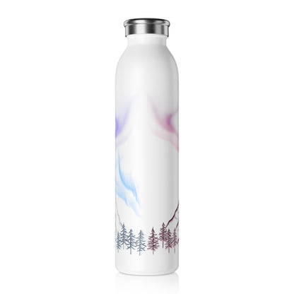 Mountain Aura Slim Water Bottle, Eco-Friendly Insulated Bottle, Adventure Water Bottle, Gift for Hikers, Travel Mug