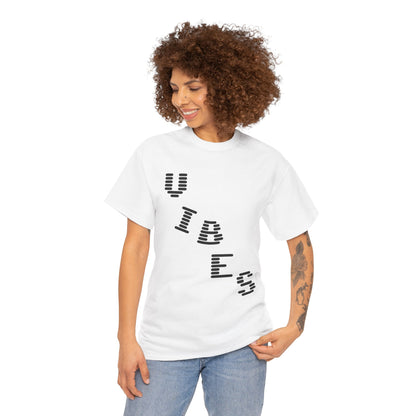 ‘VIBES’ Graphic Unisex Cotton Tee — Trendy Streetwear