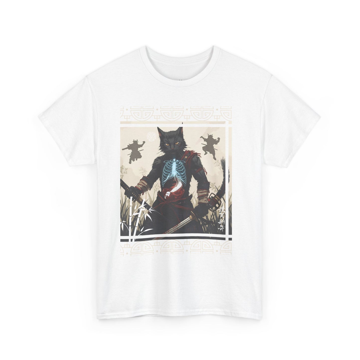 Warrior Spirit T-Shirt – Feline Samurai Art