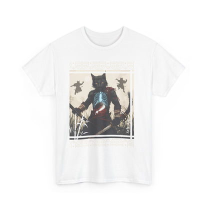 Warrior Spirit T-Shirt – Feline Samurai Art