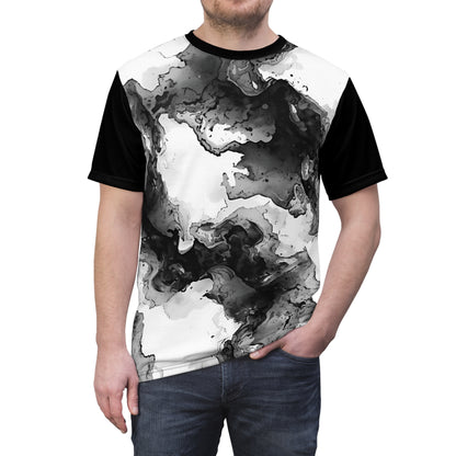 Abstract Flow Tee – Black & White