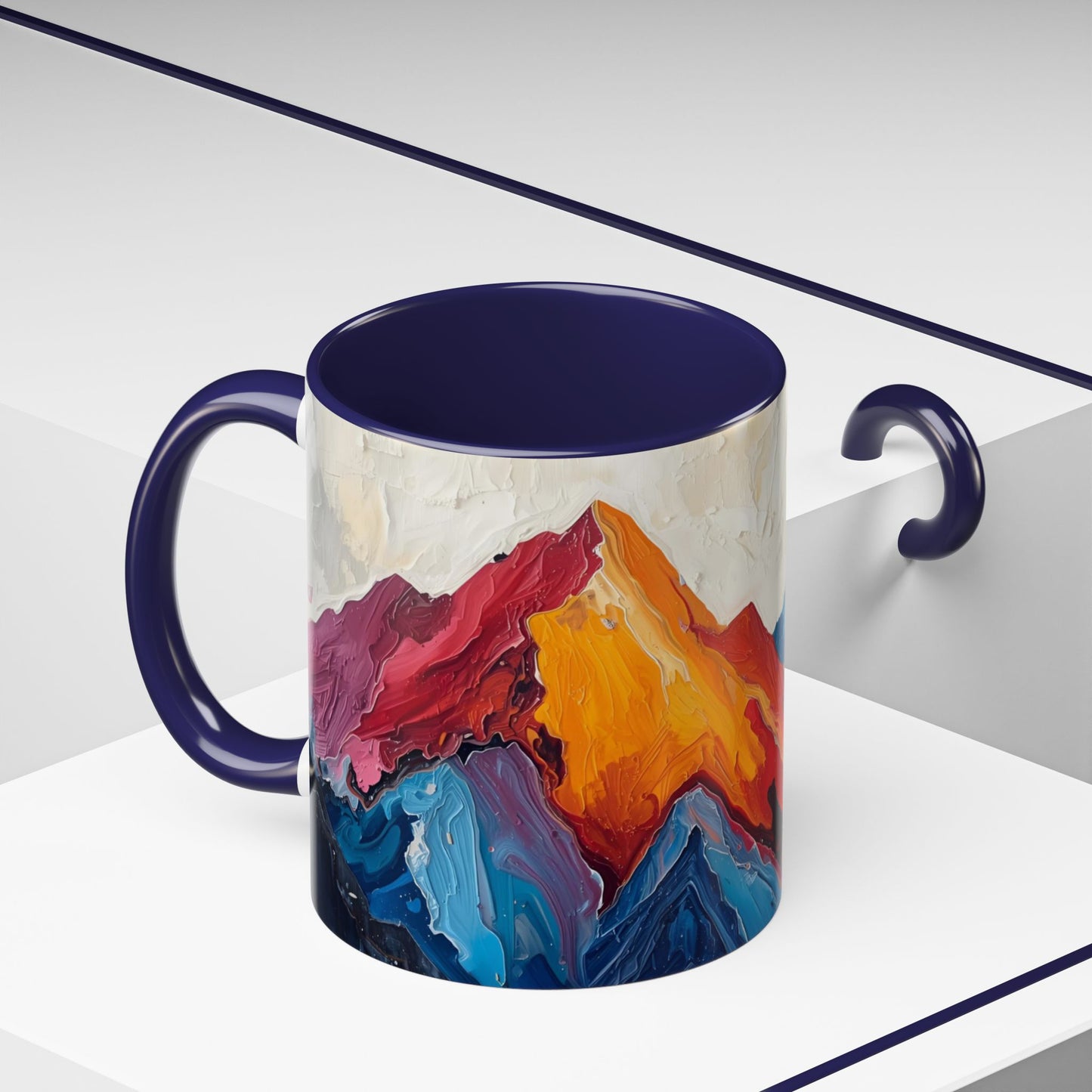 Vibrant Peaks | Modern Abstract Mug