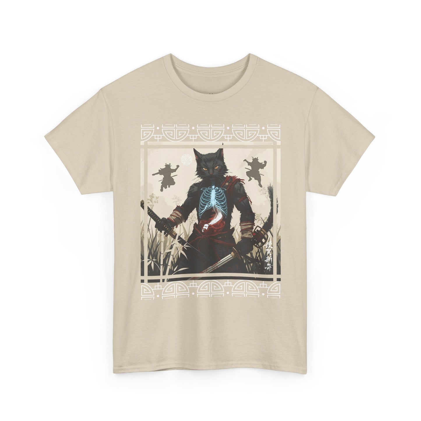 Warrior Spirit T-Shirt – Feline Samurai Art