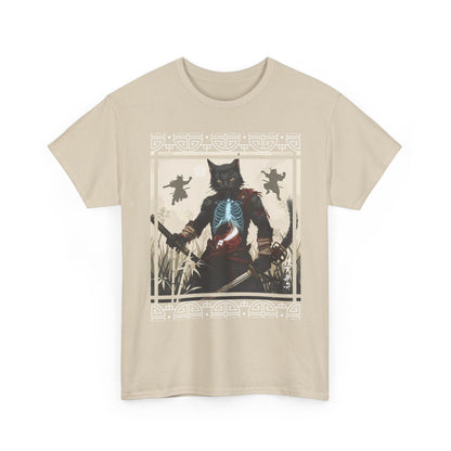 Warrior Spirit T-Shirt – Feline Samurai Art