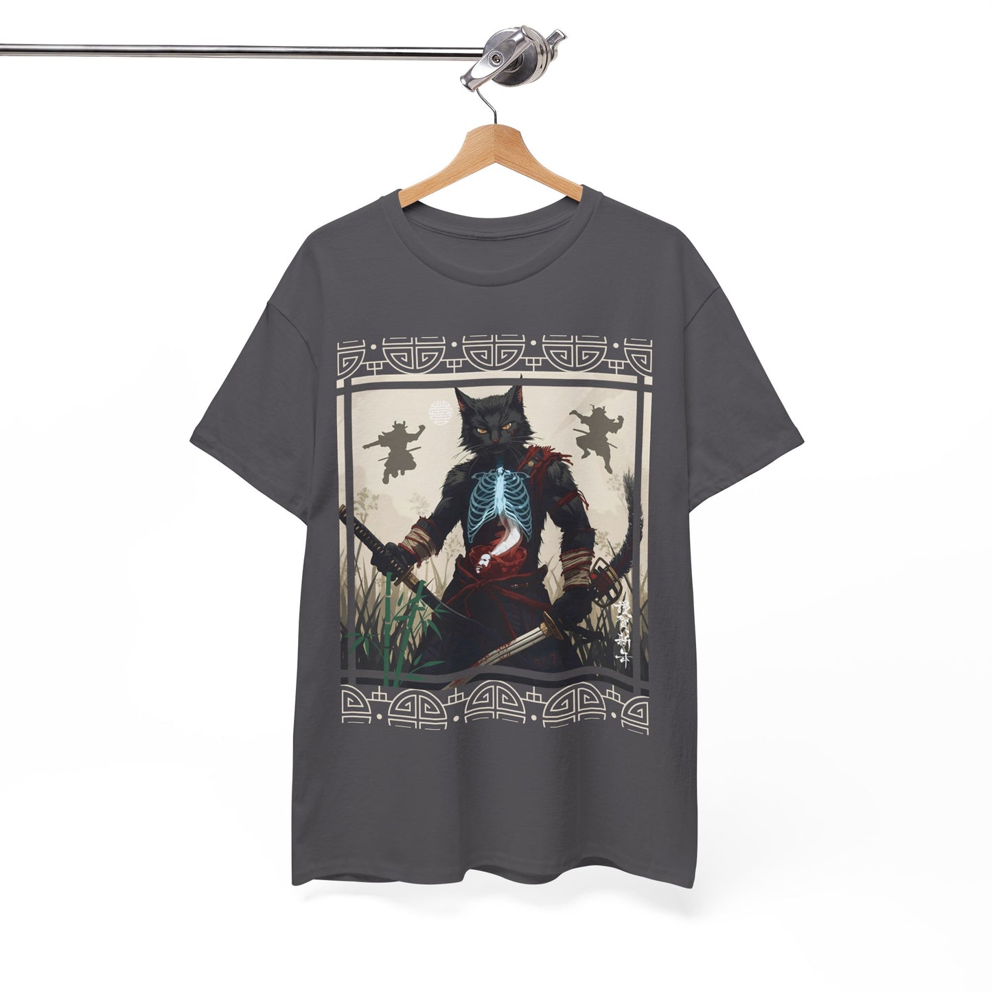 Warrior Spirit T-Shirt – Feline Samurai Art