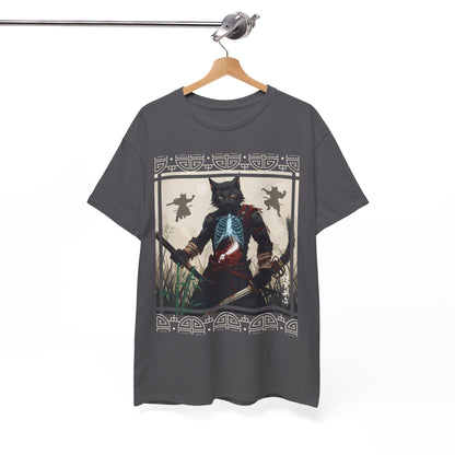 Warrior Spirit T-Shirt – Feline Samurai Art