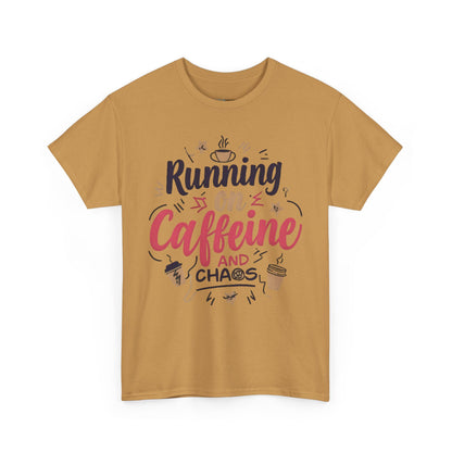 Caffeine & Chaos Tee, Coffee Lover Gift, Unisex Cotton T-Shirt, Funny Quote Shirt, Casual Wear, Birthday Gift, Unique Design