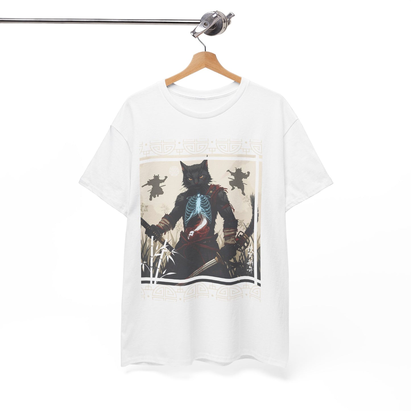 Warrior Spirit T-Shirt – Feline Samurai Art