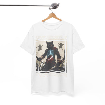 Warrior Spirit T-Shirt – Feline Samurai Art