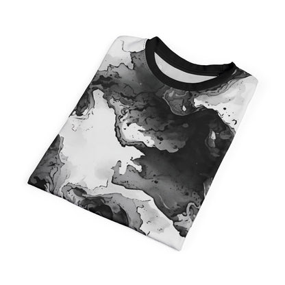 Abstract Flow Tee – Black & White