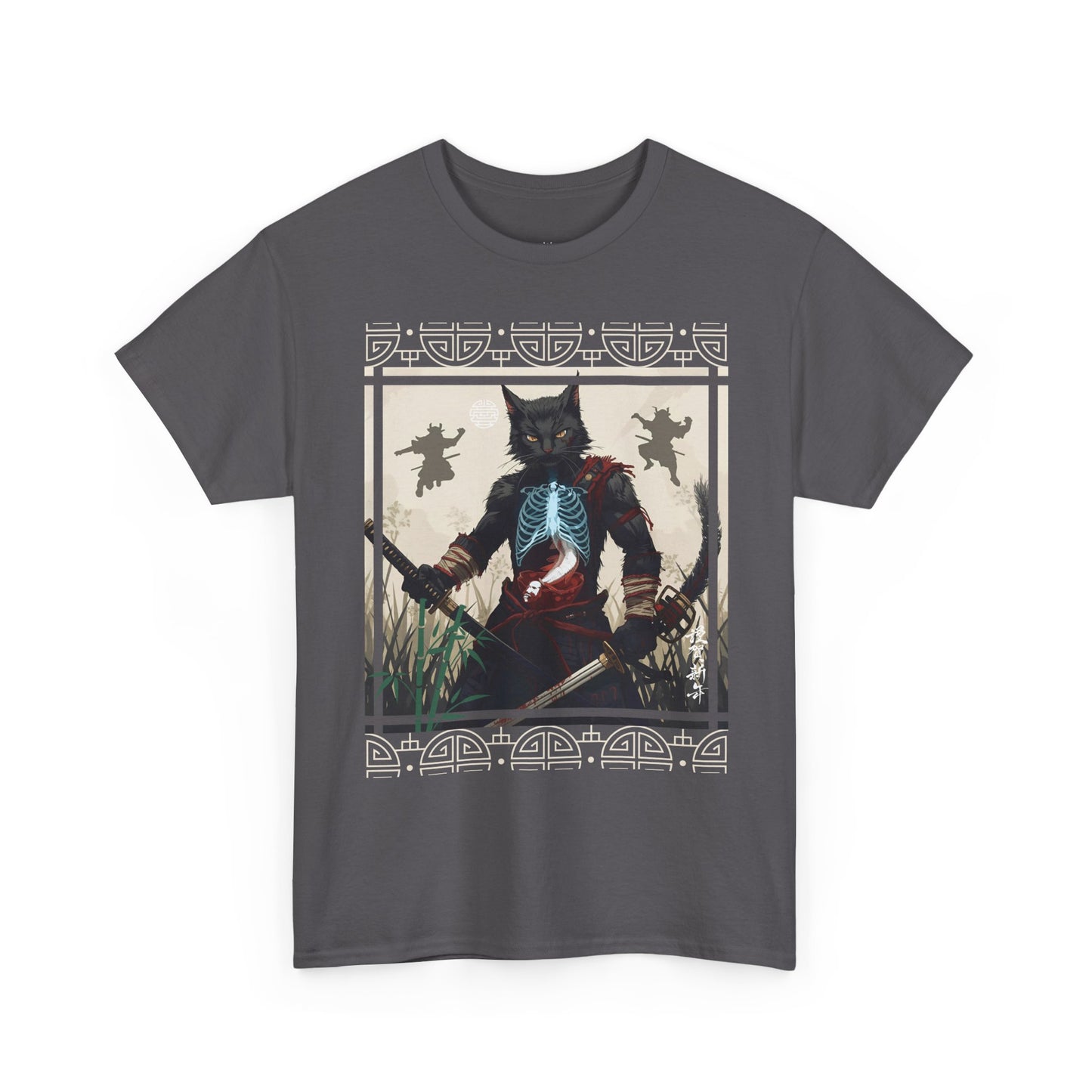 Warrior Spirit T-Shirt – Feline Samurai Art