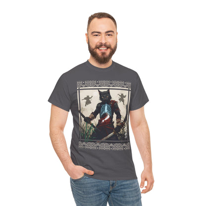 Warrior Spirit T-Shirt – Feline Samurai Art