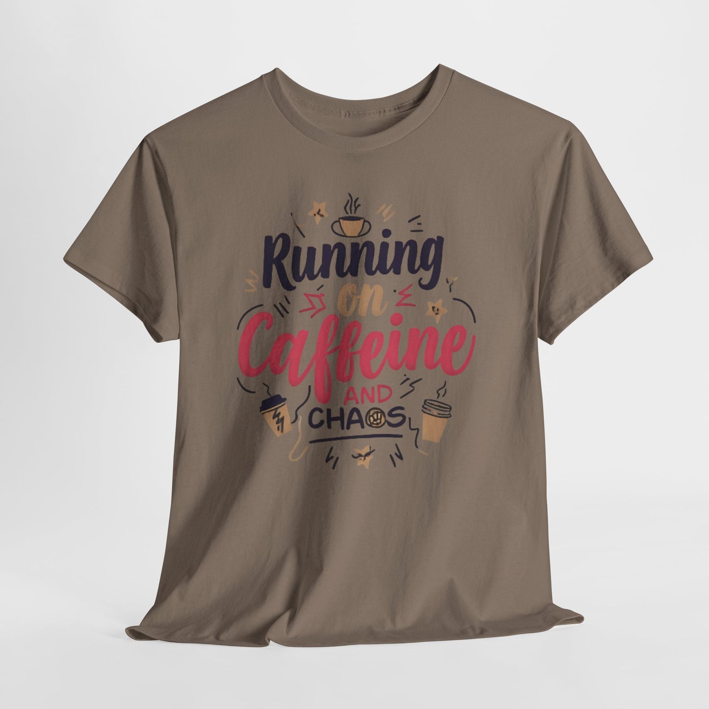 Caffeine & Chaos Tee, Coffee Lover Gift, Unisex Cotton T-Shirt, Funny Quote Shirt, Casual Wear, Birthday Gift, Unique Design