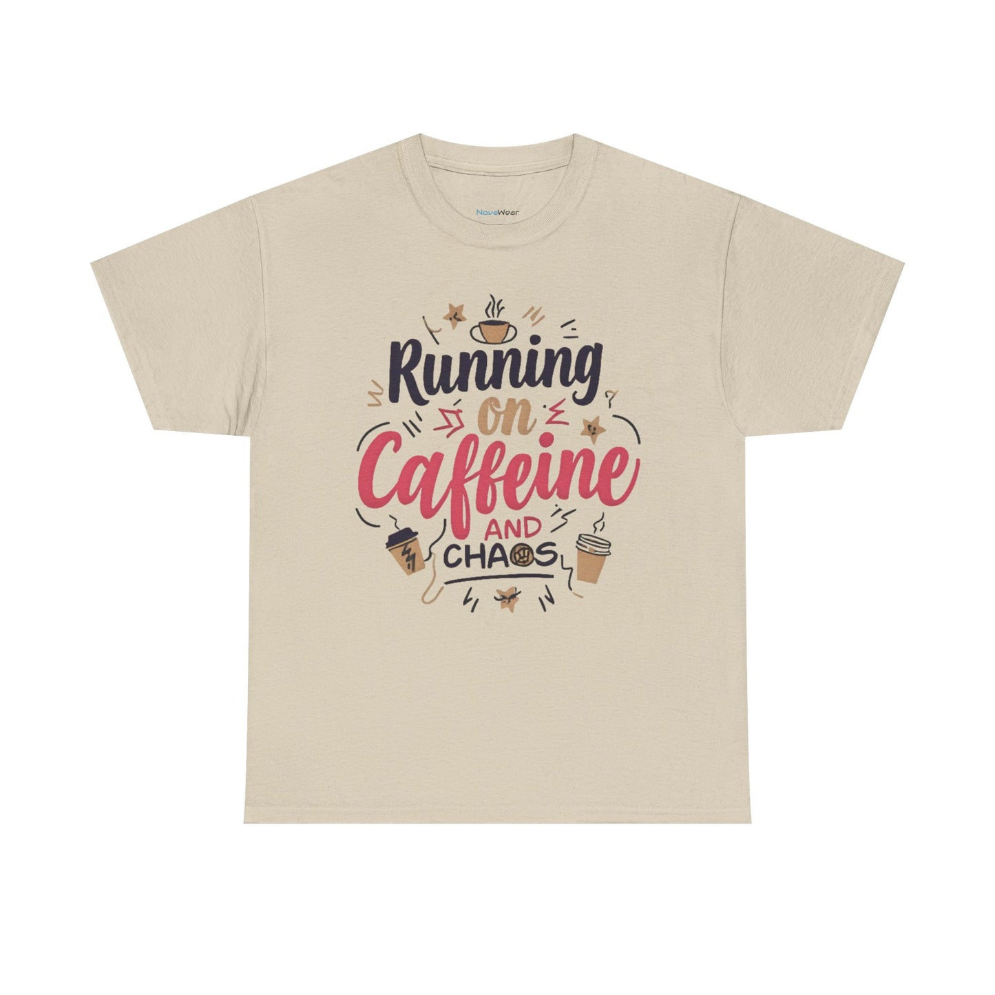 Caffeine & Chaos Tee, Coffee Lover Gift, Unisex Cotton T-Shirt, Funny Quote Shirt, Casual Wear, Birthday Gift, Unique Design