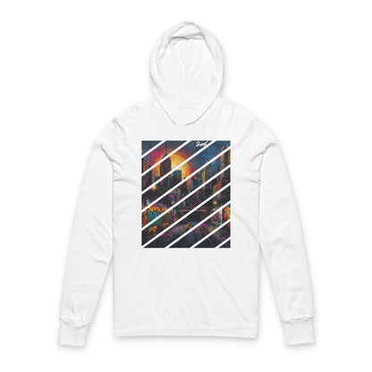 Urban Sunset Graffiti Hoodie – Street Art-Inspired Long Sleeve