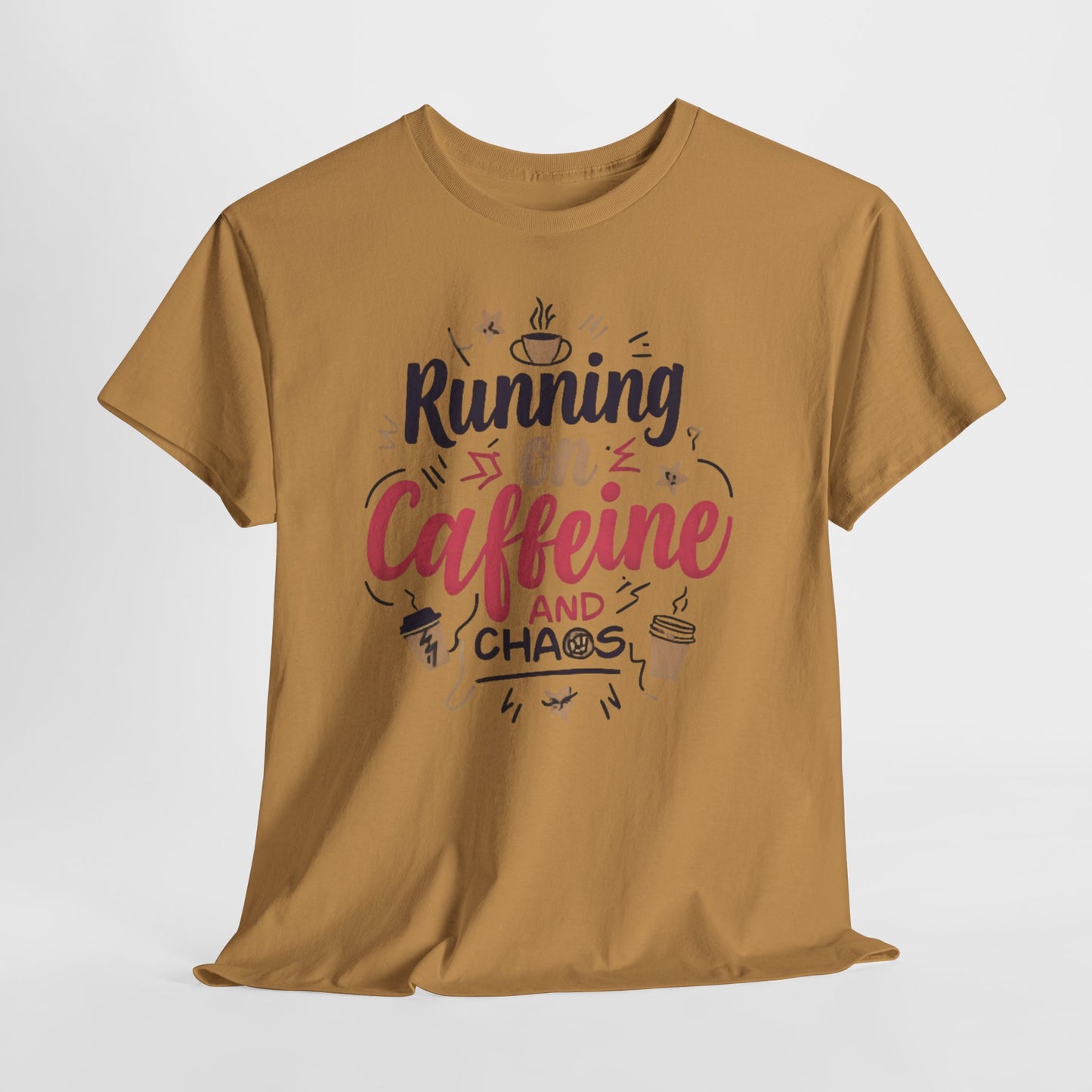 Caffeine & Chaos Tee, Coffee Lover Gift, Unisex Cotton T-Shirt, Funny Quote Shirt, Casual Wear, Birthday Gift, Unique Design