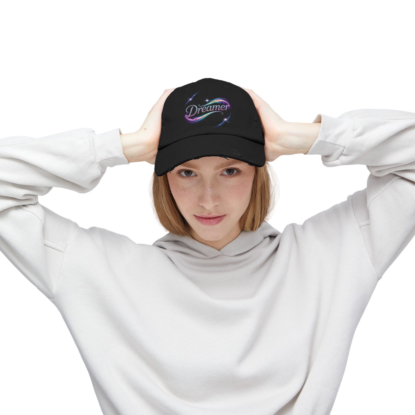 Dreamer Distressed Hat – Cosmic Gradient Flow