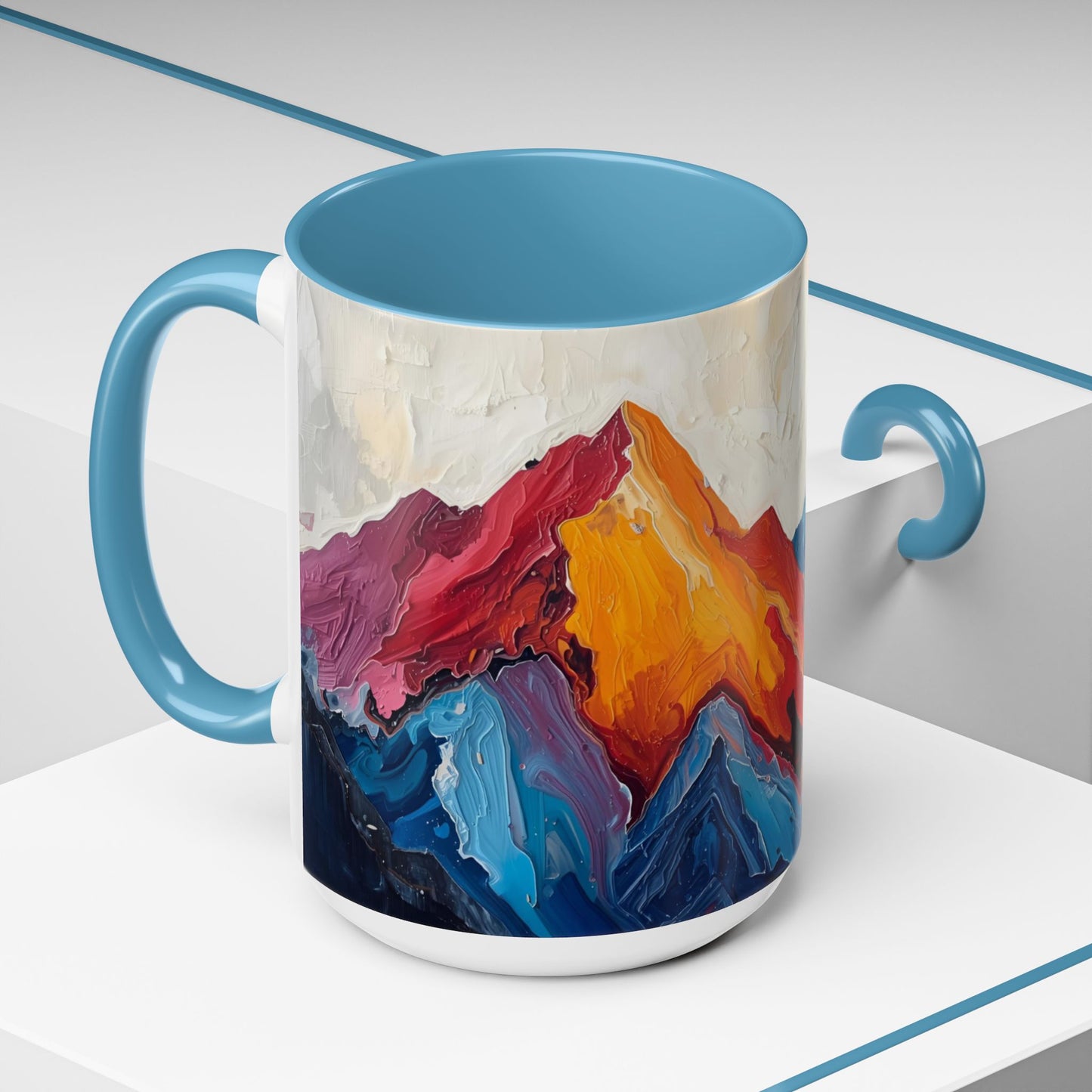 Vibrant Peaks | Modern Abstract Mug