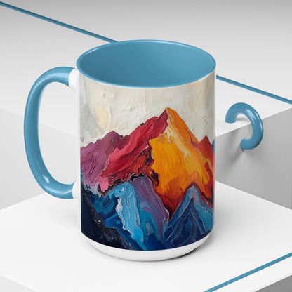 Vibrant Peaks | Modern Abstract Mug