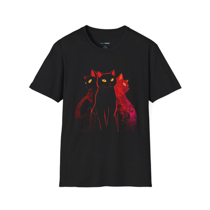 Crimson Trio Cat Tee