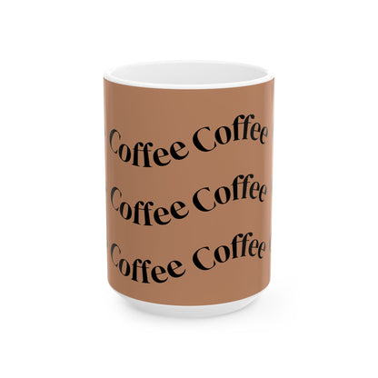Coffee Lover Ceramic Mug - Just Coffee Design, Perfect Gift for Coffee Enthusiasts, Home Office, Birthday, Coffee Break