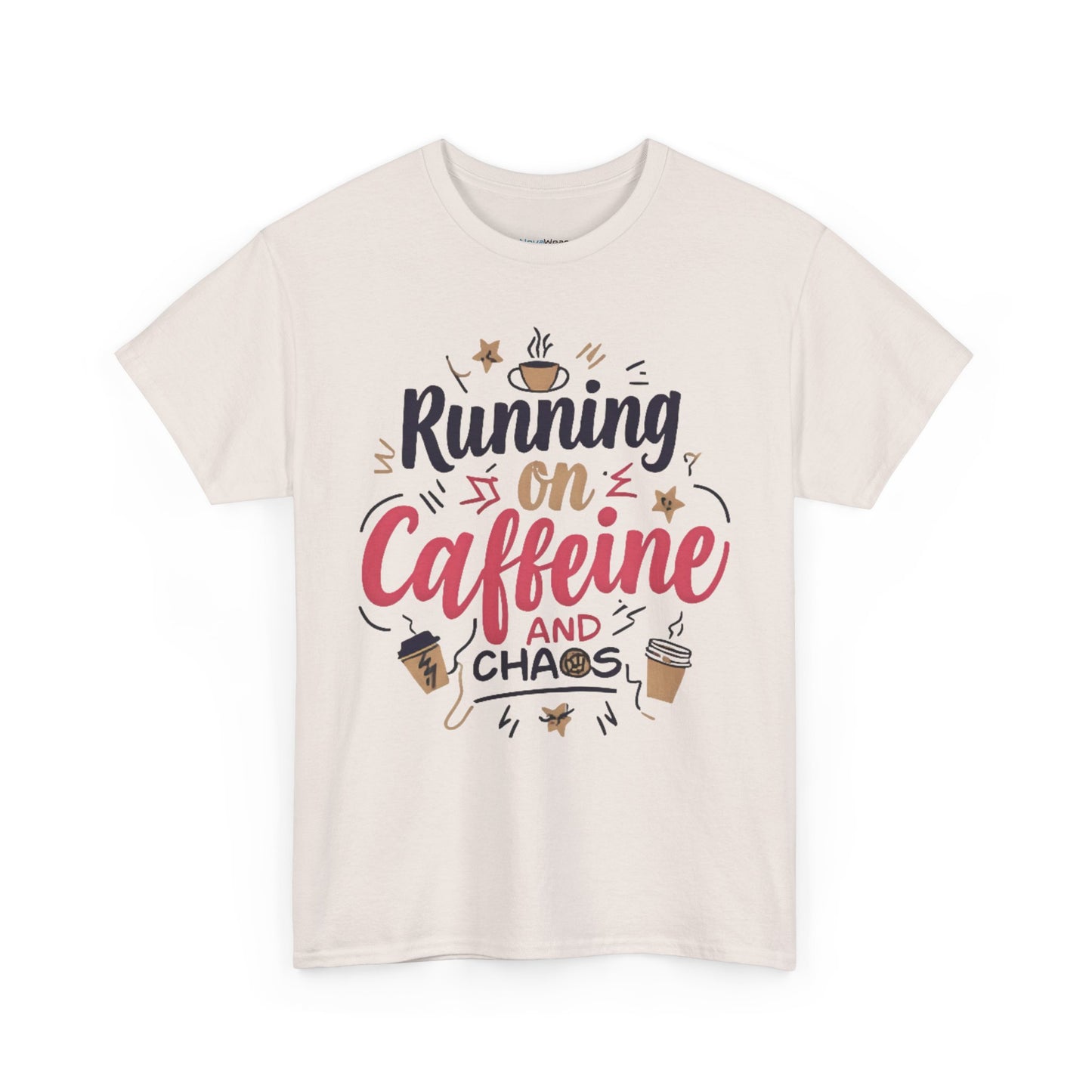 Caffeine & Chaos Tee, Coffee Lover Gift, Unisex Cotton T-Shirt, Funny Quote Shirt, Casual Wear, Birthday Gift, Unique Design