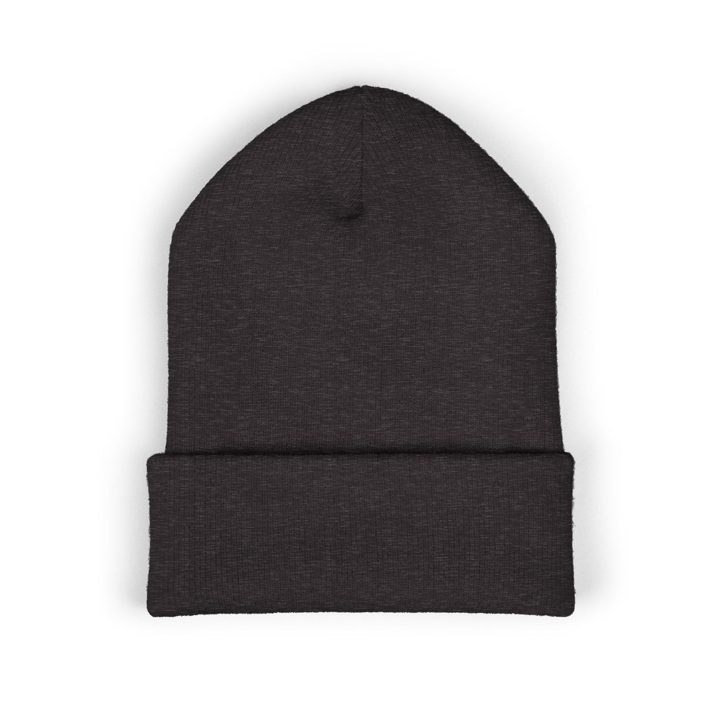 Golden Crescent Beanie – Embroidered Minimal