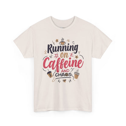Caffeine & Chaos Tee, Coffee Lover Gift, Unisex Cotton T-Shirt, Funny Quote Shirt, Casual Wear, Birthday Gift, Unique Design