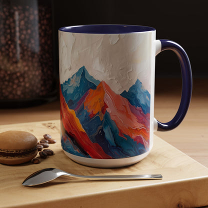 Vibrant Peaks | Modern Abstract Mug