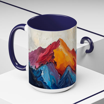 Vibrant Peaks | Modern Abstract Mug