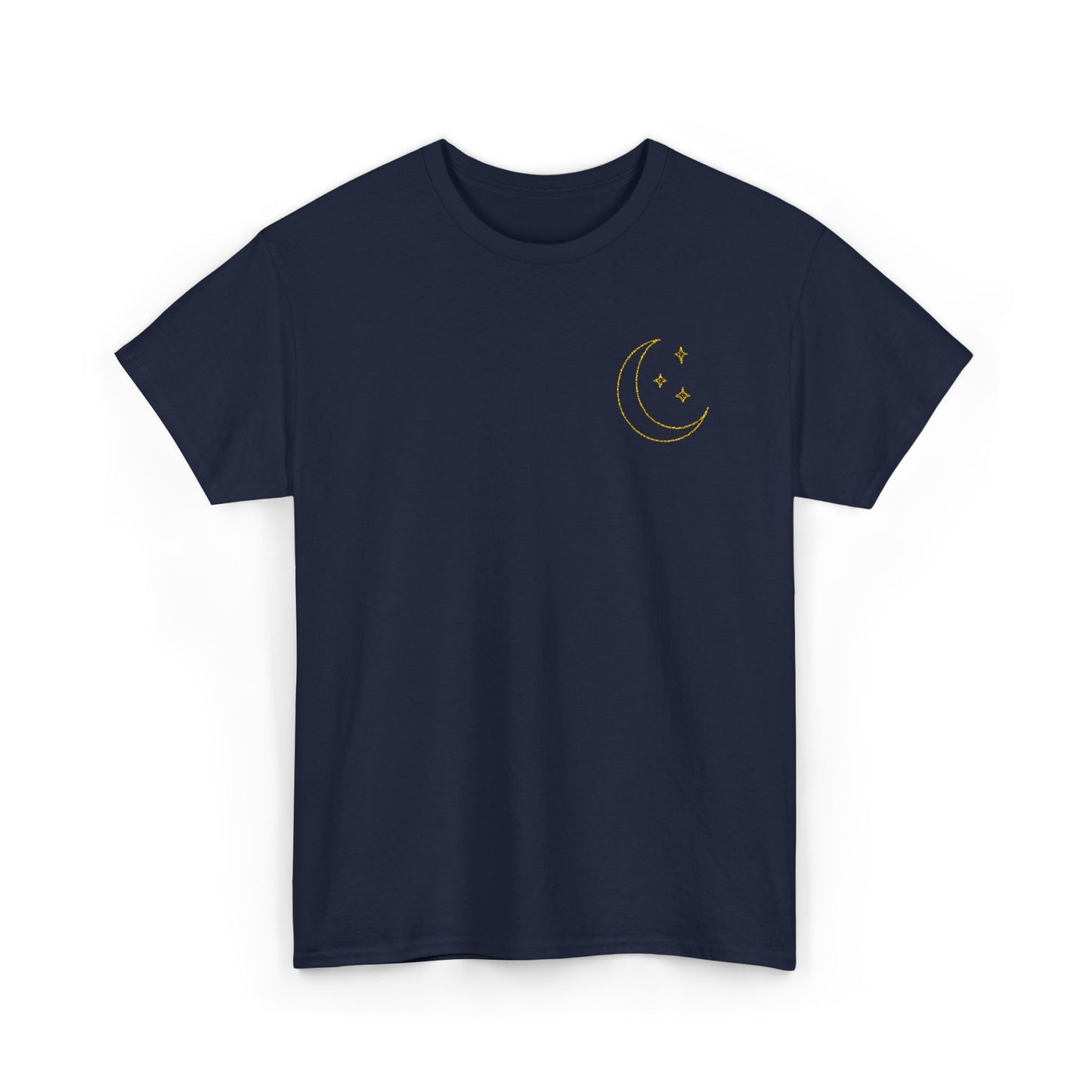 Crescent Dreams Embroidered T-Shirt – Minimal Lunar